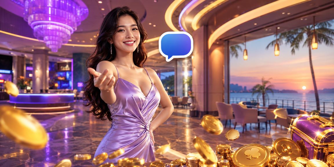 Khung cảnh casino giải trí hiện đại kết hợp cà phê tại Việt Nam, biểu tượng cho sự an toàn và chuyên nghiệp